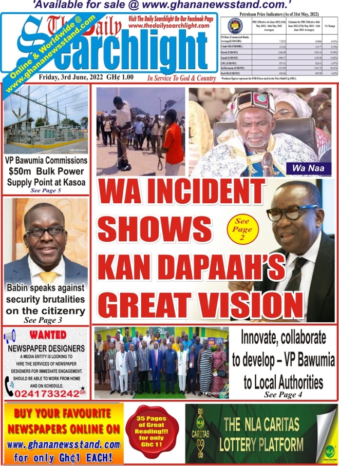 The Daily Searchlight, Friday, 3rd June, 2022