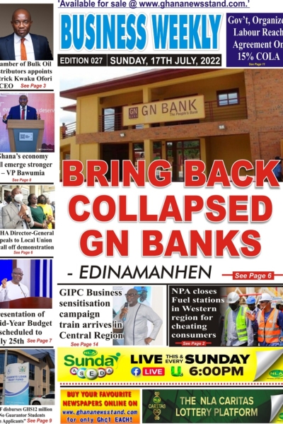 Business Weekly, Sunday, 17th July, 2022
