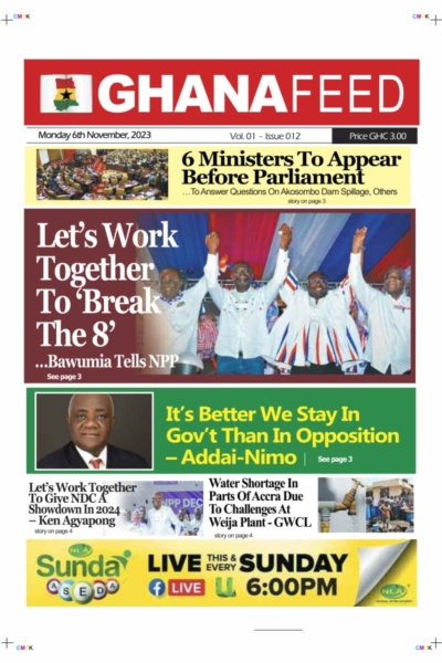 Ghana Feed, Monday, November 6, 2023