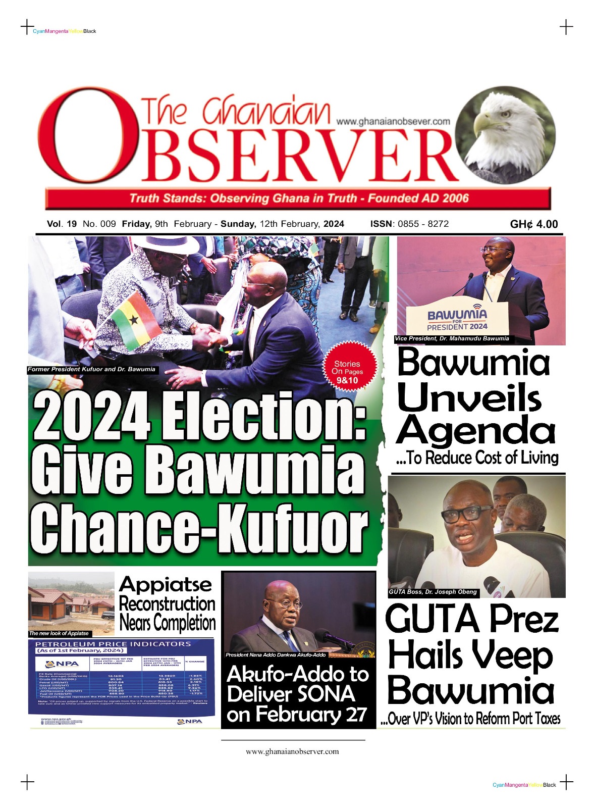 Ghanaian Observer, Friday, 9th February, 2024 – Ghana News Stand