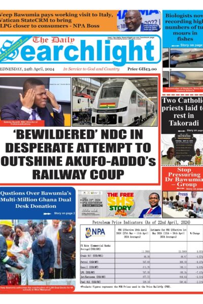 Daily Searchlight, Wednesday, April 24, 2024 Printed Version