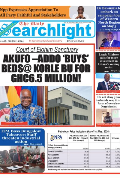 Daily Searchlight, Friday, May 3, 2024 Printed Version