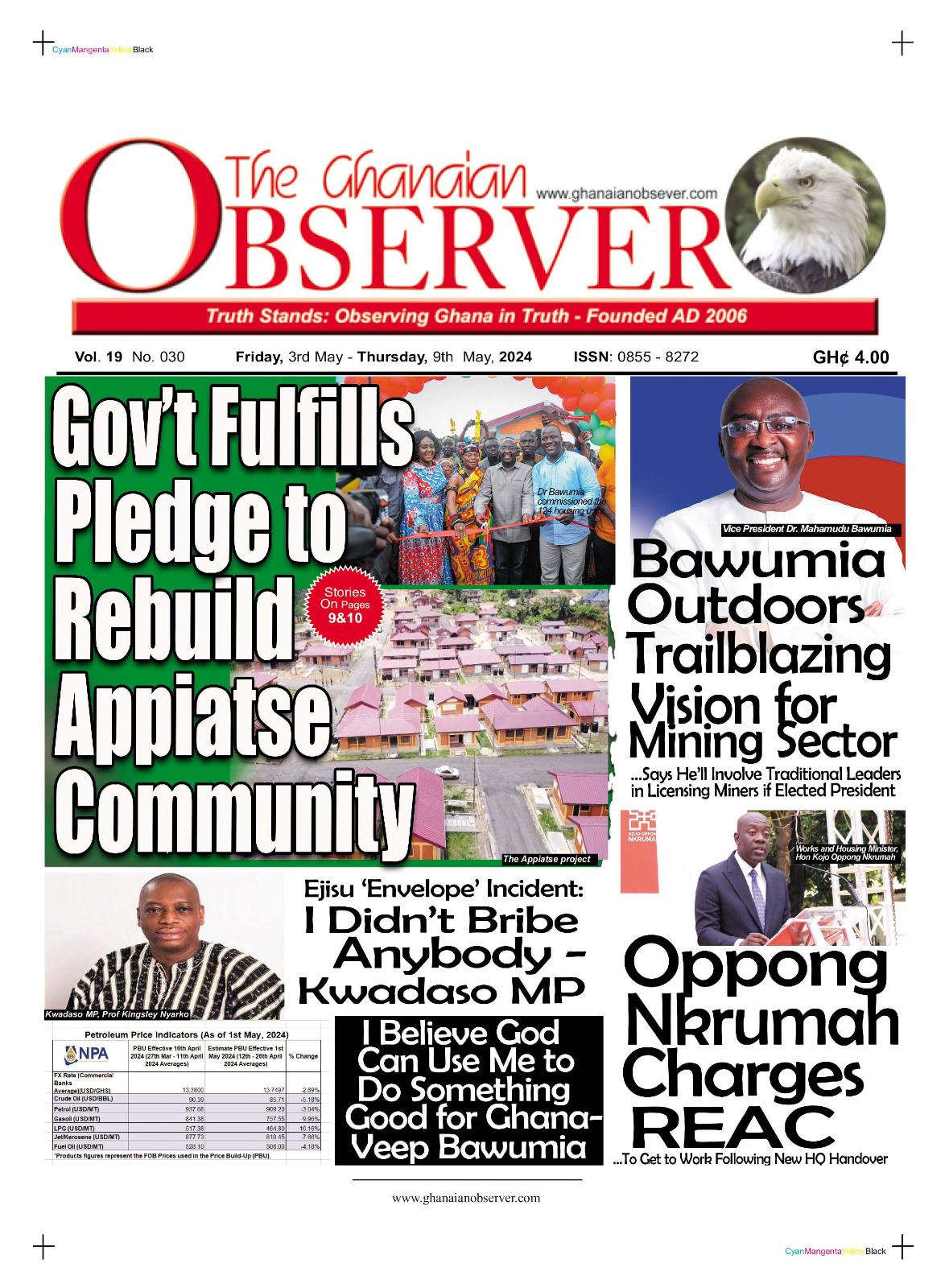 Ghanaian Observer, Friday, 3rd May, 2024 – Ghana News Stand