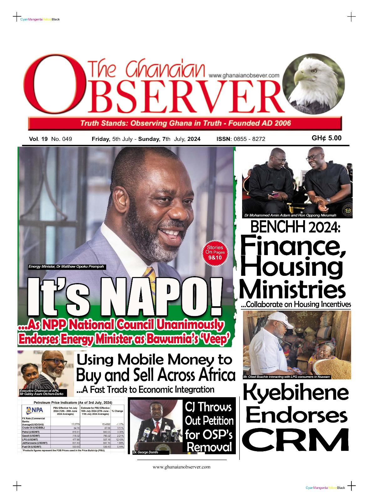 Ghanaian Observer, Friday, JULY 5, 2024 – Ghana News Stand