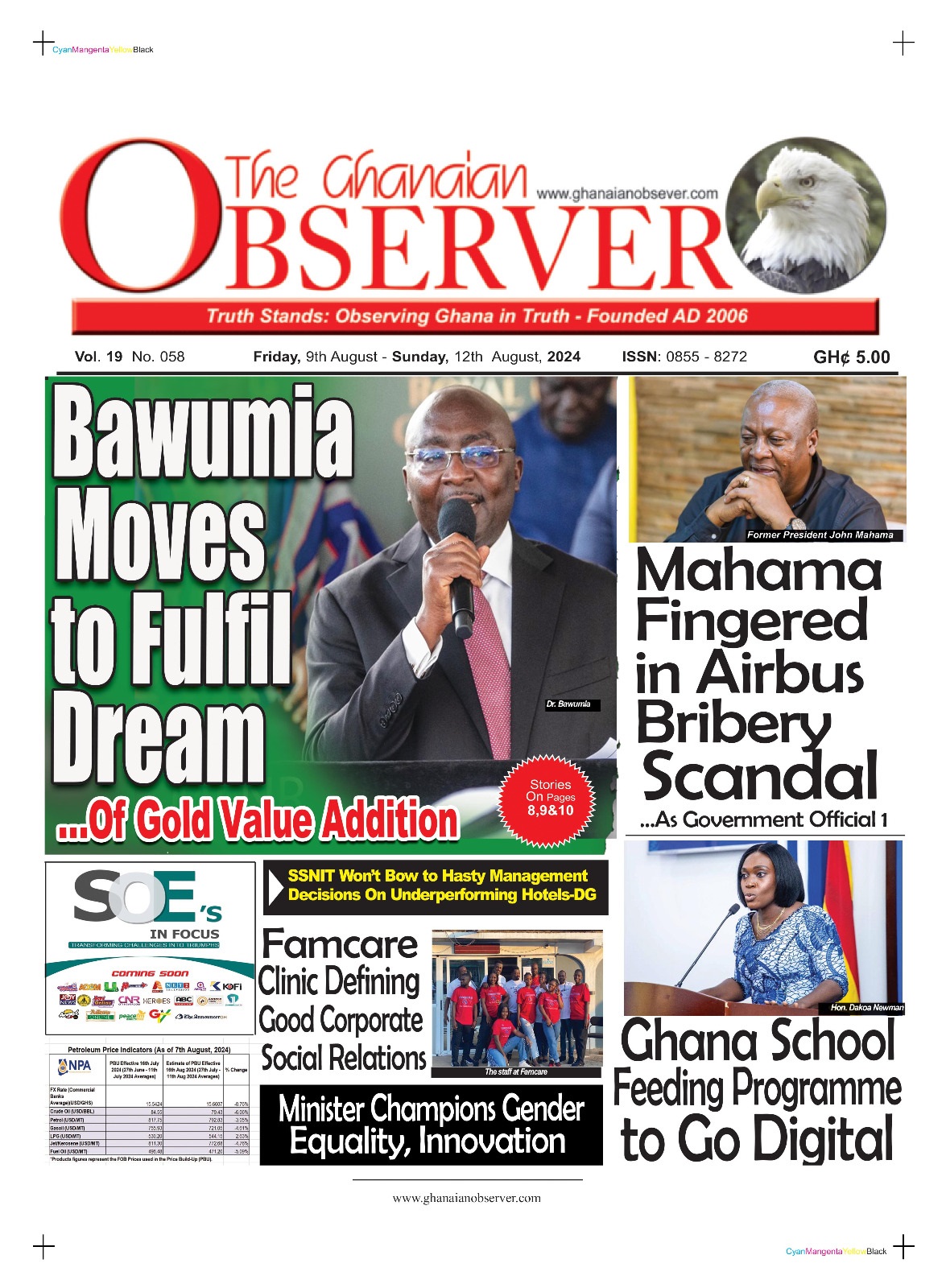 Ghanaian Observer, Friday, 9th August, 2024 – Ghana News Stand