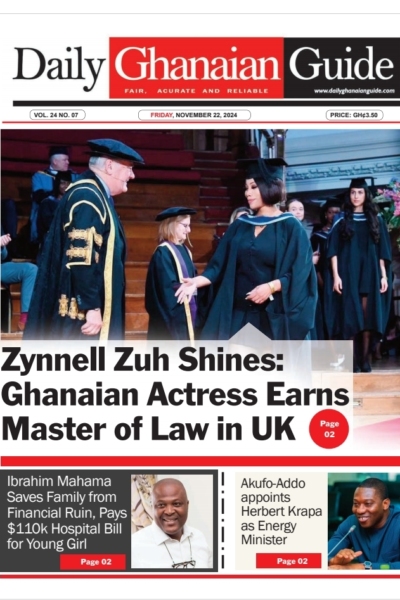 Daily Ghanaian Guide,  Friday, NOVEMBER 22, 2024