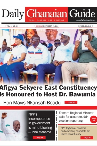 Daily Ghanaian Guide, Monday, November 11, 2024