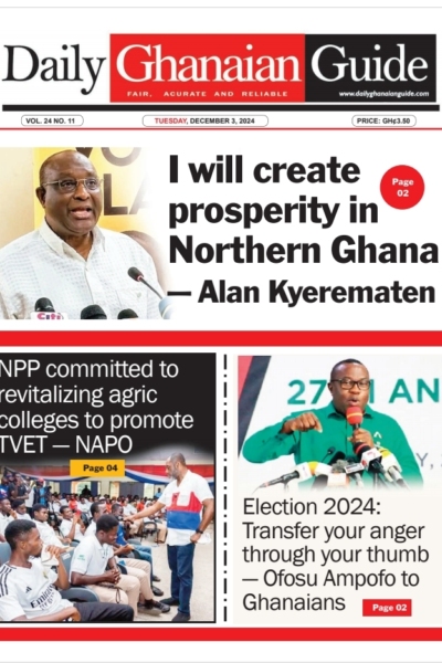 Daily Ghanaian Guide, Tuesday, December 3, 2024