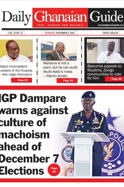 Daily Ghanaian Guide, Thursday, December 5, 2024
