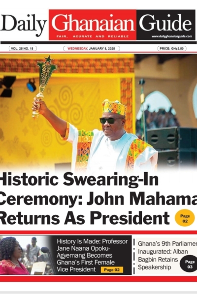 Daily Ghanaian Guide, Wednesday, January 8, 2025