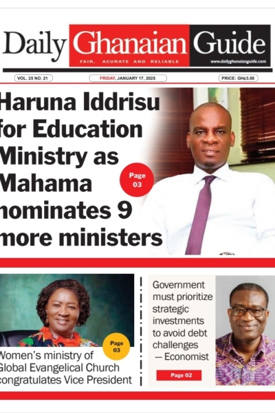 Daily Ghanaian Guide, Friday, January 17, 2025
