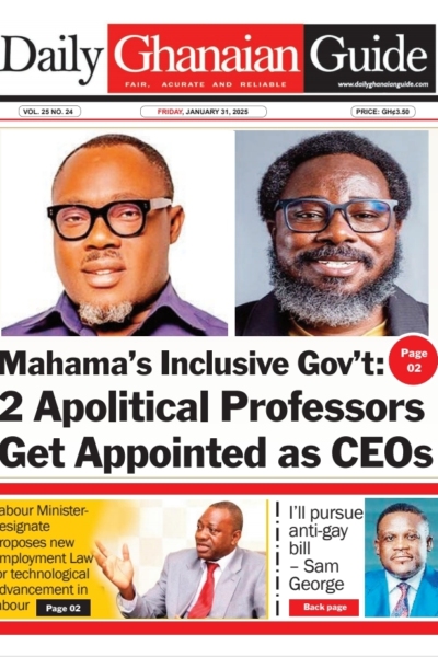 Daily Ghanaian Guide, Friday, January 31st, 2025