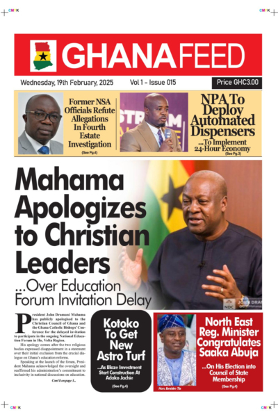 GHANA FEED, Wednesday, 19th February, 2025