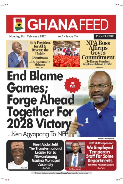 GhanaFeed, Monday, 24th February, 2025