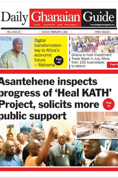 Daily Ghanaian Guide, Monday, February 3rd, 2025