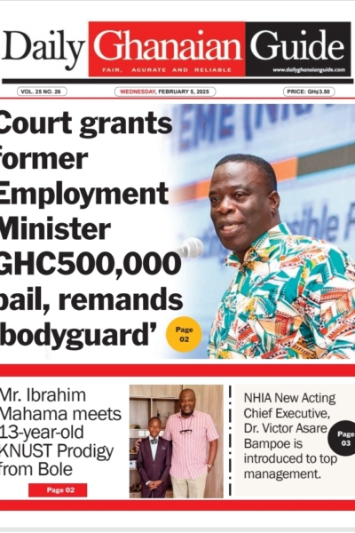 Daily Ghanaian Guide, Wednesday, February 5, 2025