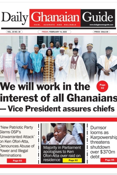 Daily Ghanaian Guide, Friday, February 14, 2025