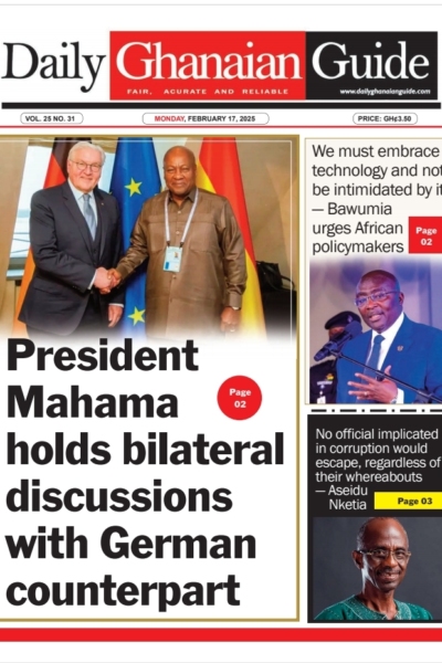 Daily Ghanaian Guide, Monday, February 17, 2025