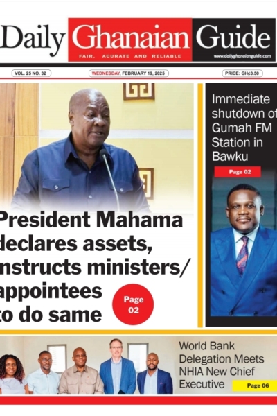 Daily Ghanaian Guide, Wednesday, 19th February, 2025