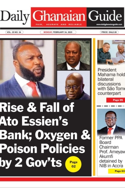 Daily Ghanaian Guide, Monday, 24th February, 2025