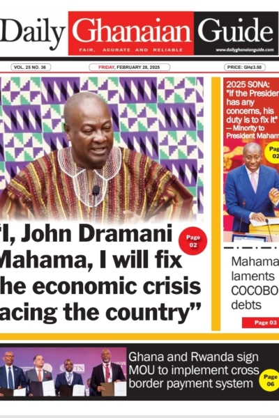Daily Ghanaian Guide, Friday, February 28, 2025