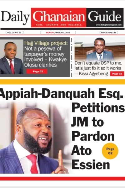Daily Ghanaian Guide, Monday, March 3, 2025