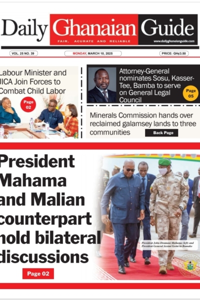 Daily Ghanaian Guide, Monday, March 10, 2025