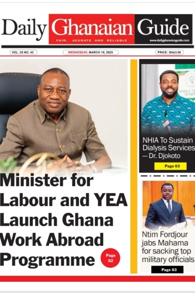 Daily Ghanaian Guide, Wednesday,  MARCH 19, 2025