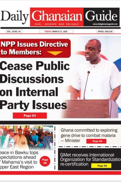 Daily Ghanaian Guide, Friday, March 21st, 2025