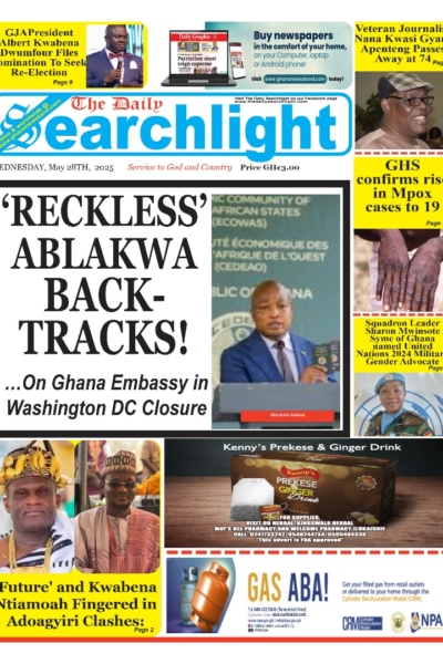 Daily Searchlight, Wednesday, 28th May, 2025 Printed Version