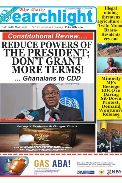 Daily Searchlight, Friday, 30th May, 2025 Printed Version