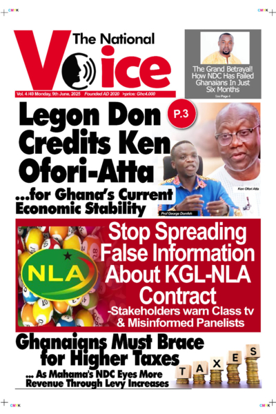 National Voice, Monday, June 9, 2025