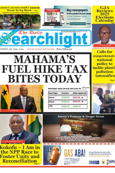 Daily Searchlight, Monday, 9th June, 2025 Printed Version