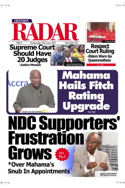 Ghana Radar, Wednesday, 18th June, 2025