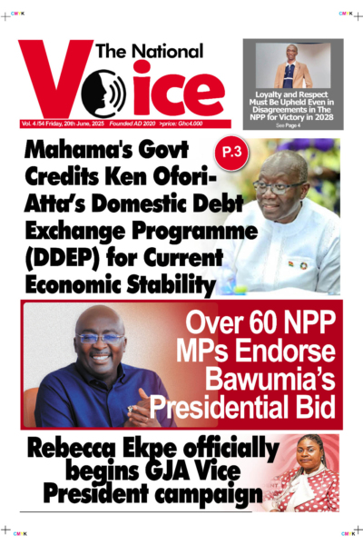 National Voice, Friday, 20th June, 2025