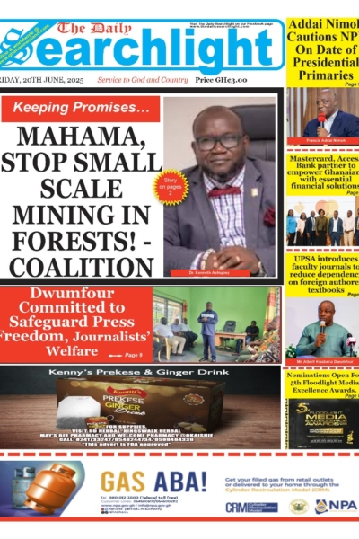 Daily Searchlight, Friday, 20th June, 2025 Printed Version