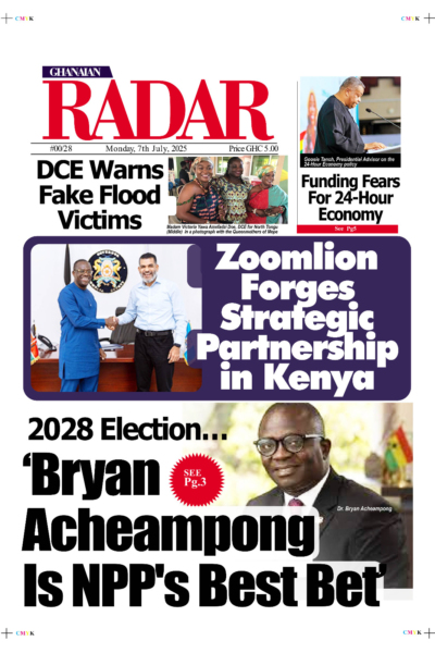 Ghana Radar, Monday, July 7, 2025