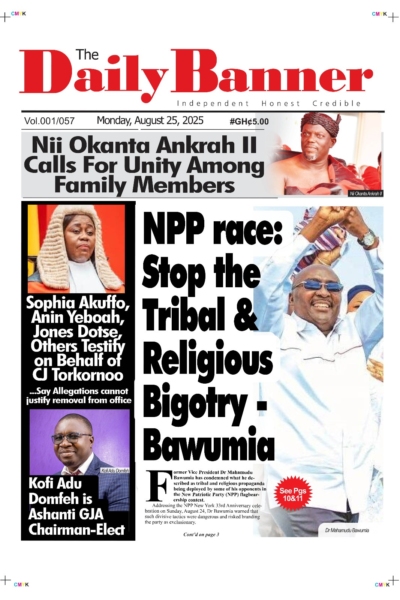 Daily Banner, Monday, 25th August, 2025