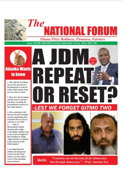 National Forum, Tuesday, 16th September, 2025