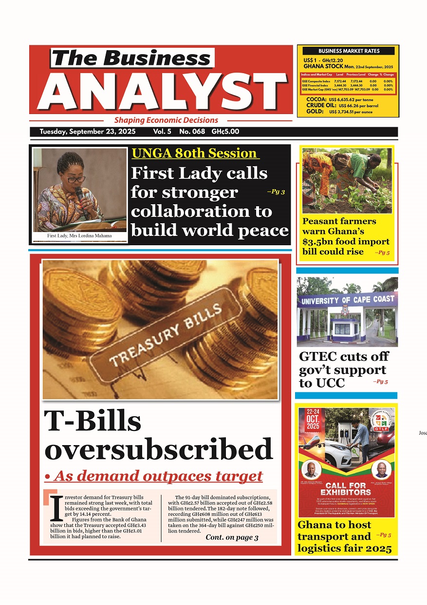 Business Analyst, Tuesday, September 23, 2025 – Ghana News Stand