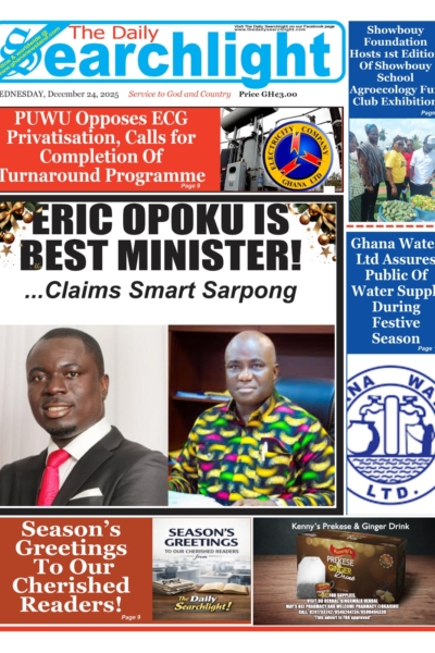 Daily Searchlight, Wednesday, December 24, 2025, Printed Version