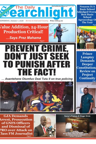 Daily Searchlight, Wednesday, 7th January, 2026, Printed Version