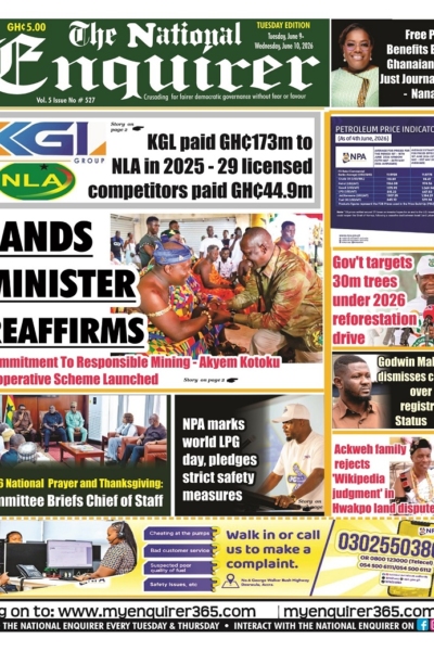National Enquirer Tuesday, 9th June, 2026