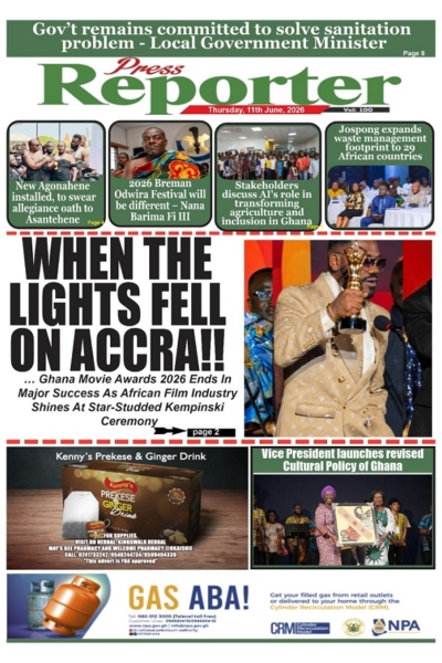 Press Reporter Thursday, 11th June, 2026