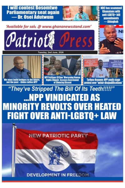 Patriot Press Tuesday, 2nd June, 2026