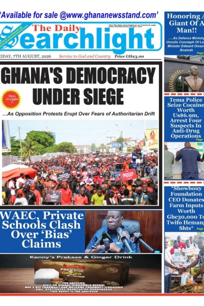 Daily Searchlight Friday, 7th August, 2026
