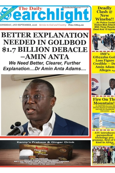 Daily Searchlight Wednesday, 2nd September, 2026