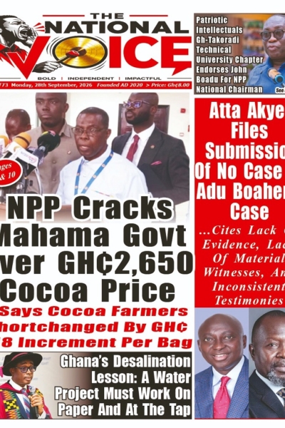 National Voice Monday, 28th September, 2026