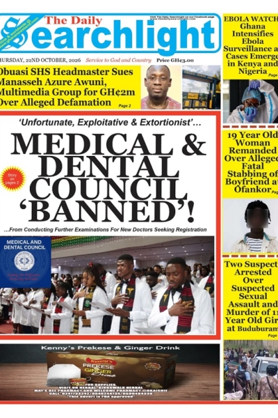 Daily Searchlight Thursday, 22nd October, 2026