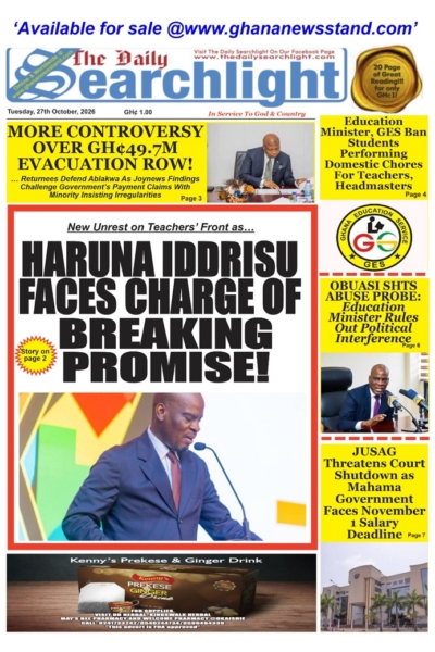 Daily Searchlight Tuesday, 27th October, 2026